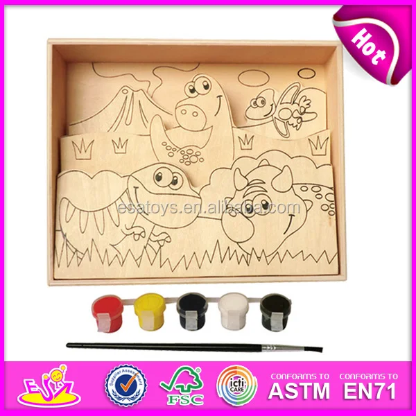Most Popular Wooden Children Diy Paint Toy For Wholesale W03a062 Buy Diy Paint Toy,Diy Paint