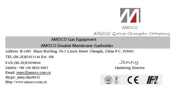 AMOCO gas equipment and membrane gasholder