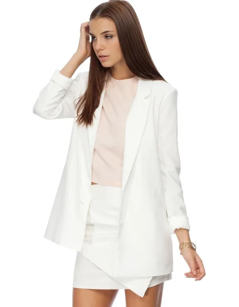 ladies white blazer dress