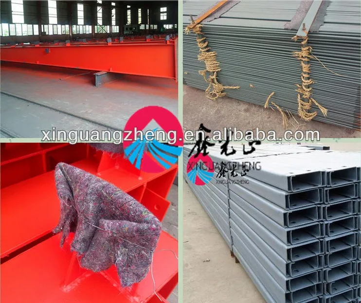 Customized welding H steel structure frame warehouse