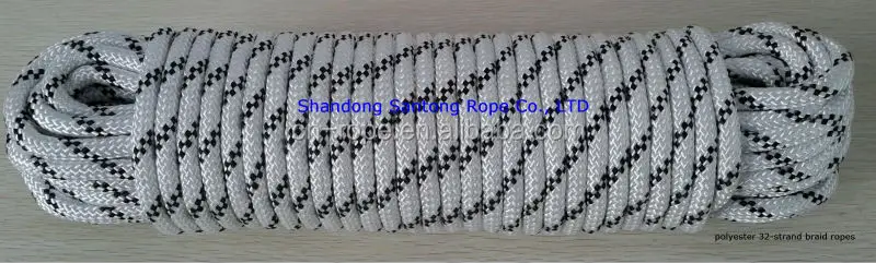 High quality customized package and size 16/ 24/ 32 strand braided sailing rope for sailboat, yacht marine rope