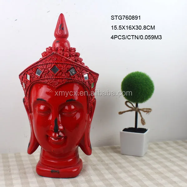 Wholesale Tabletop Decoration Red Resin Buddha Buy Red Resin Buddha