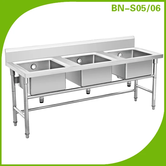 Free Standing Restaurant Stainless Steel Kitchen Sink Bench Dishwasher Table Bn S05 Buy Sink Bench Dishwasher Table Commercial Stainless Steel