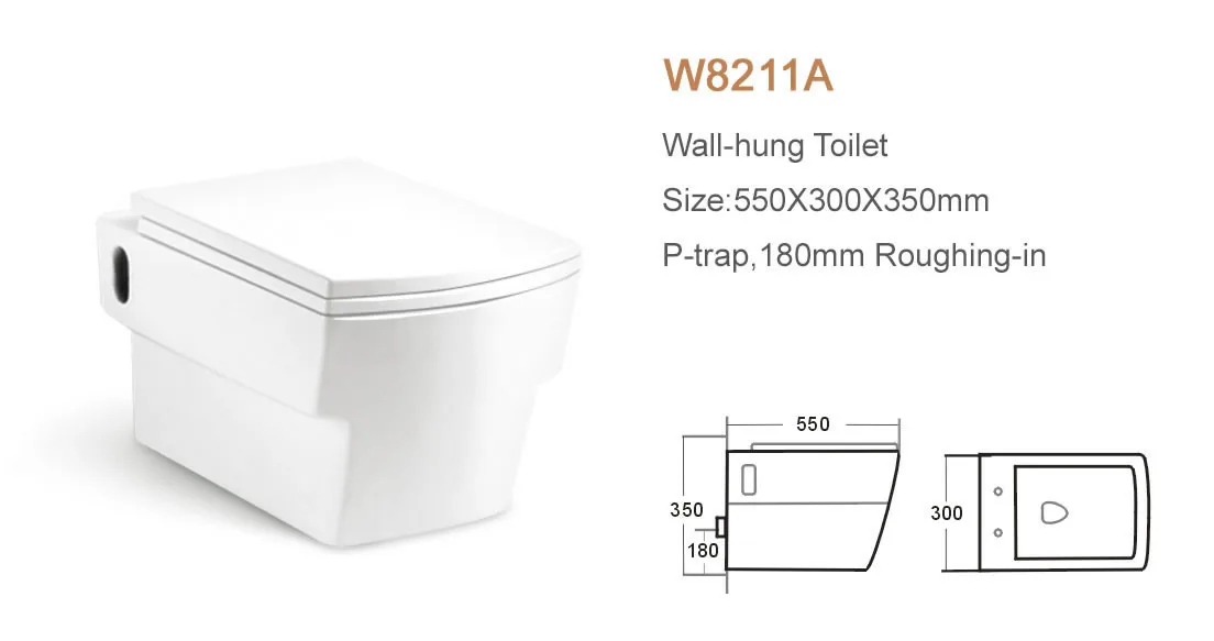 Wallhung Hotel High Class Promotional Sales Square Wc Yemen Toilet