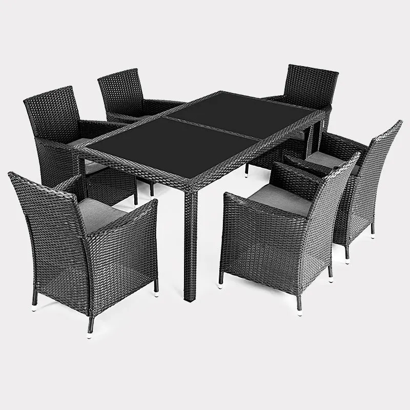 All Weather Outdoor Wicker Rattan Furniture Garden Dining Set Patio