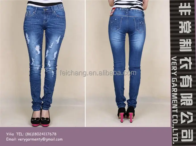 Ladies Jeans Top Design With Special Priting - Buy Ladies Jeans ...