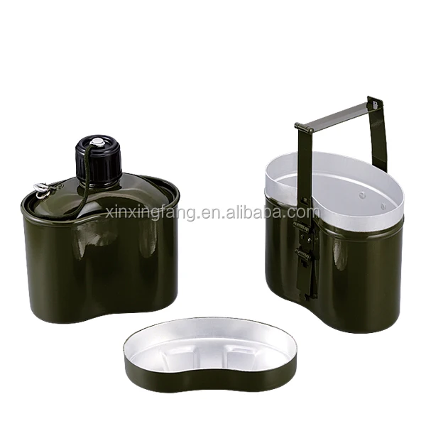 High Quality 1L Aluminum Military Canteen With Cup