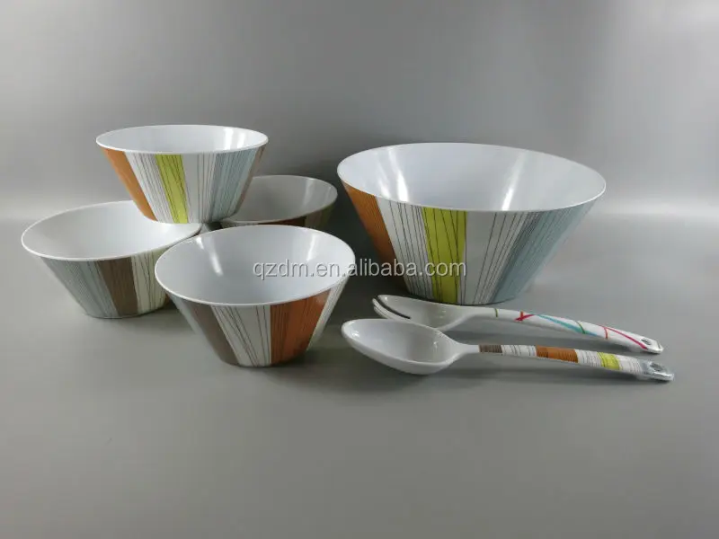 Western style 7 Pcs Melamine Salad Bowl set