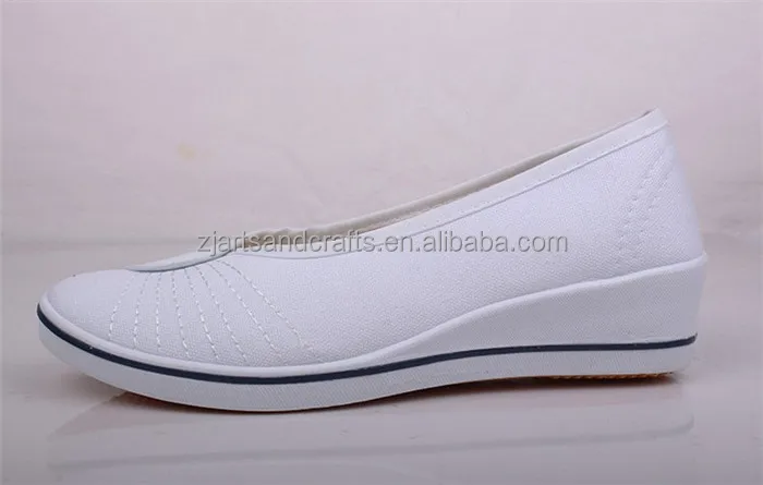 卸売中国安いウェッジ白い布カジュアルキャンバスナースシューズ女性 Buy 女性 ナース靴 カジュアルシューズ Product On Alibaba Com