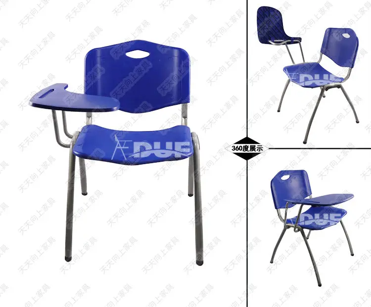 Stacking Tablet Plastic Chair Lecture Chair with Writing Tablet Metal Frame Inspiration Student Chair