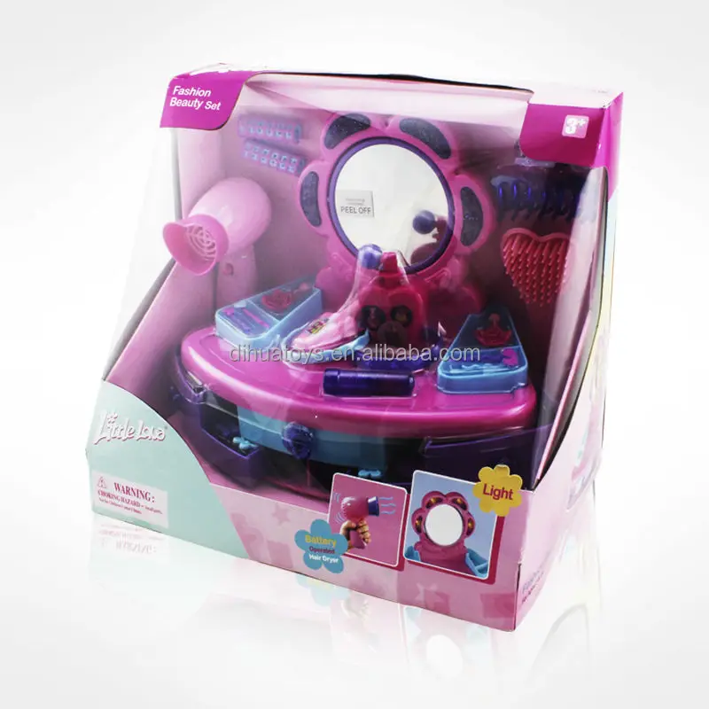 Pretend Play Toy Set Modern Girl Beauty Plastic Set Plastic Dresser Toy