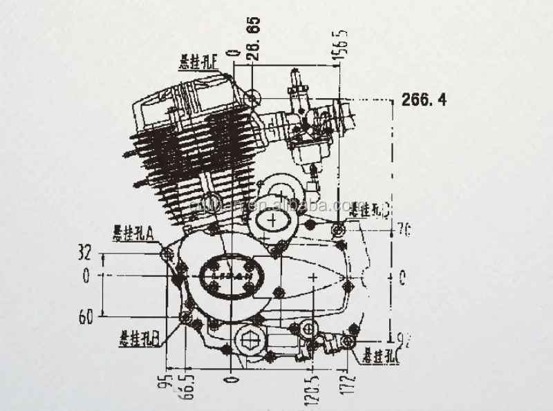 Lifan Cg250 250cc Air Cooled Three Wheel Motorcycle Engine With Manual