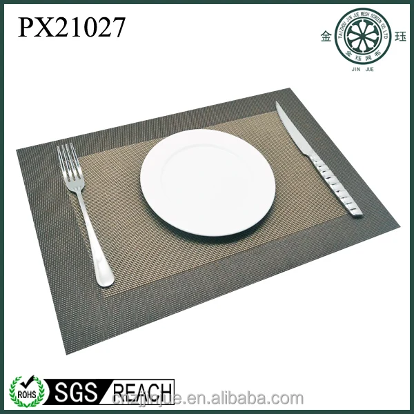 Woven Pvc Placemat Table Mats Brown Color Hotel Placemat Weave