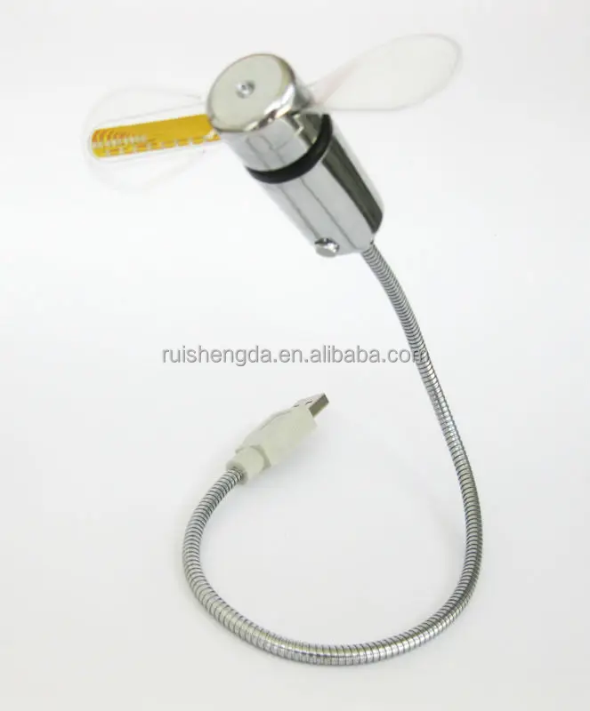 New Usb Clock Fan With Real Temperature Display Flexible Led Clock