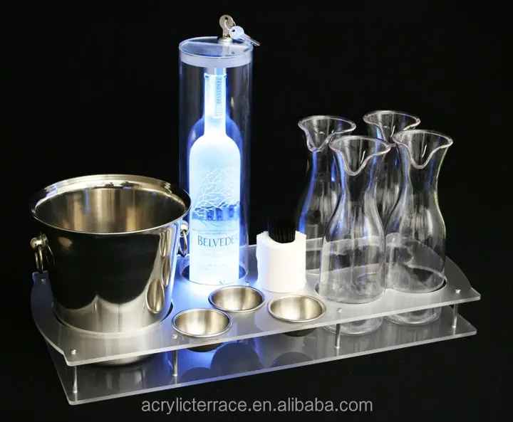 Acrylic Bottle Service Tray-drink Tray-alcohol Bottle