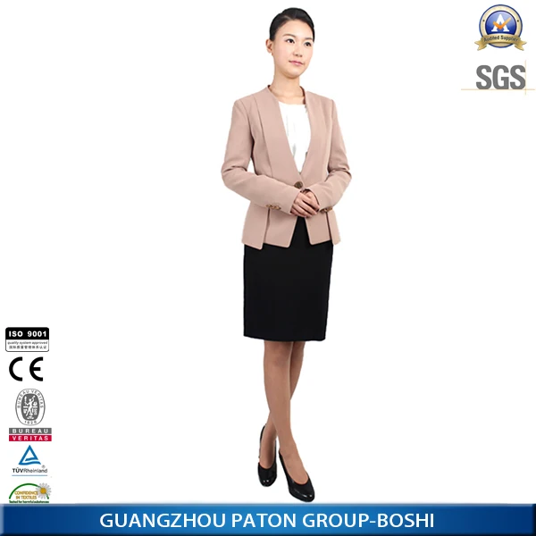 
Custom hot sale women bank uniform, high quality women uniform oem service 
