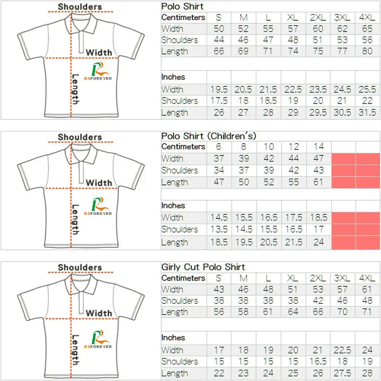 Sizing Chart-POLO Shirt