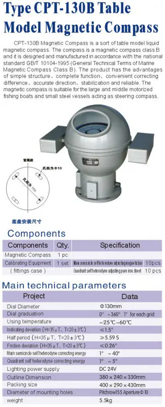 Cpt-130b Marine Desktop Magnetic Compass - Buy Marine Magnetic Compass ...