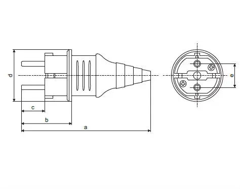 Adattatore Linea 1.5M H07RN-F3G2.5 Schuko Plug / Angle Coupling | Leroy