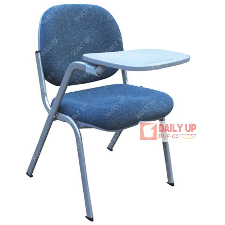 High School Chair with Writing Board Comfortable Student Chair with Fabric Upholstery
