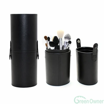 cylinder makeup brush case