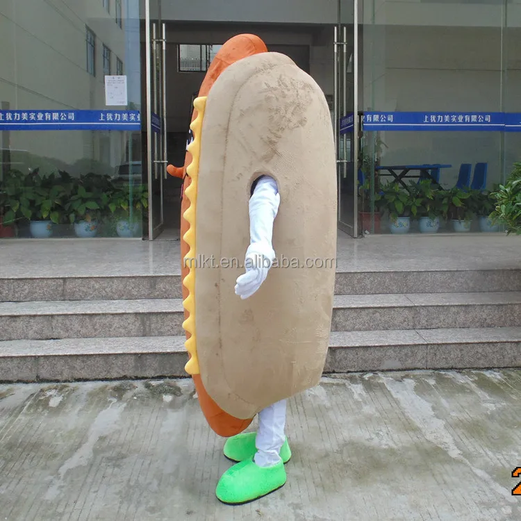 
Customized holiday amusement park adult hot dog costume 