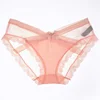 Thin as a flap net mesh low waist cross belt ladies panties bow sexy breathable lace side briefs