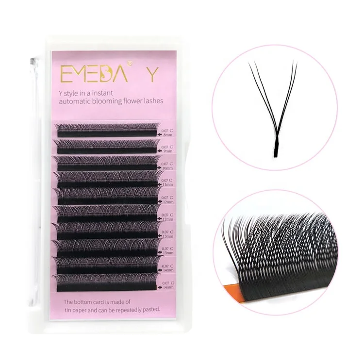 

False Eyelash Wholesaler Individual Y Lashes Supply Eyelash Extensions Y Shape Eyelash