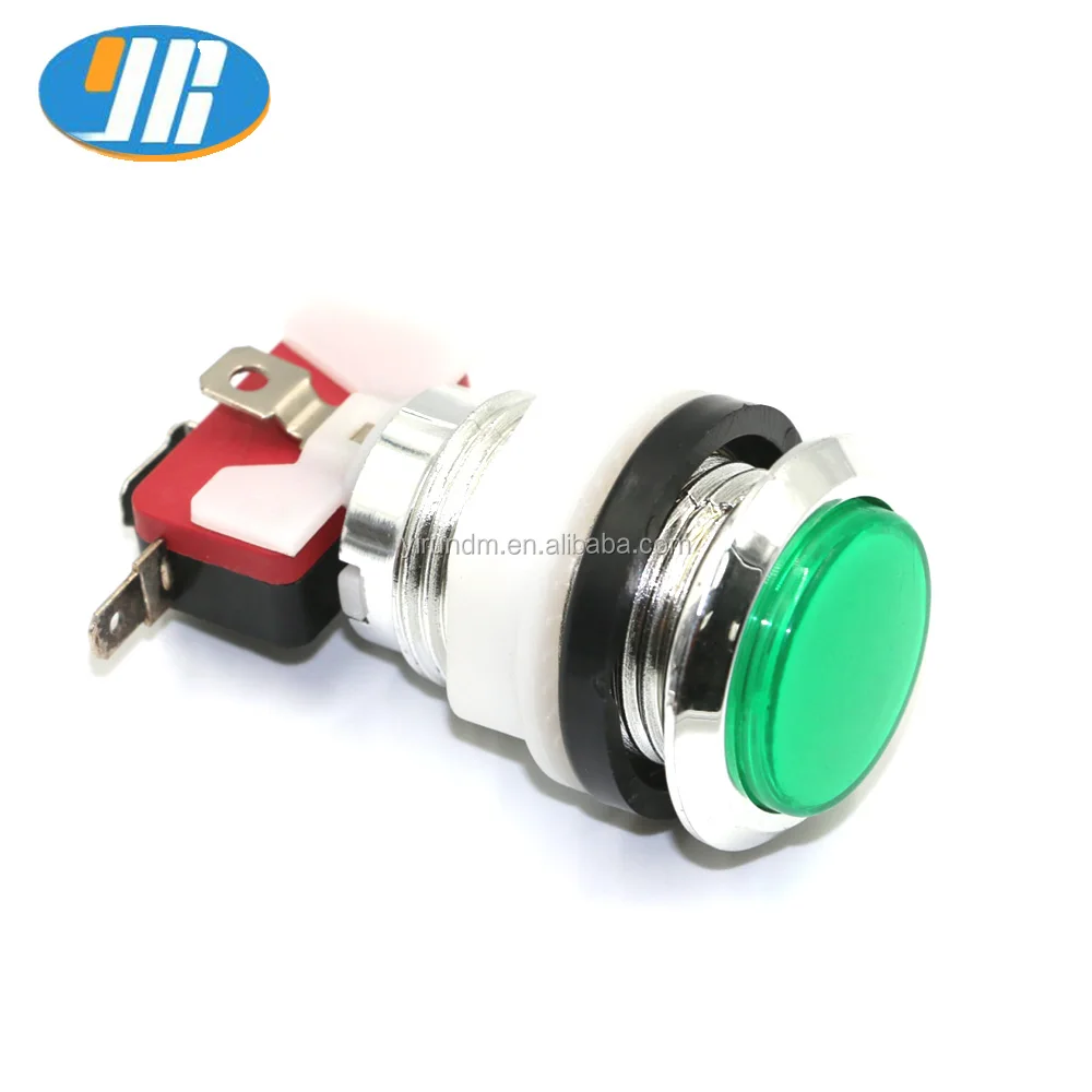 Led Lighted Silver Plated Push Button With Microswith - Buy Push ...