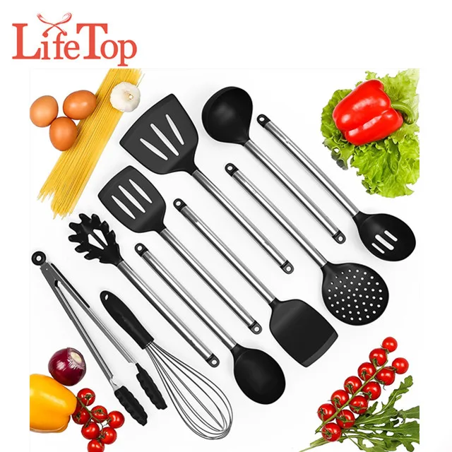 Hot Sell 8 Kitchen Utenisl Set With Nonstick Silicone And Stainless ...