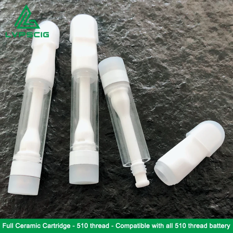 

New Products empty Full Ceramic 1ml 510 thread vape cartridges