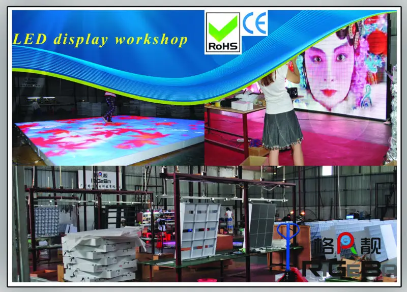 Led display workshop with frame 
