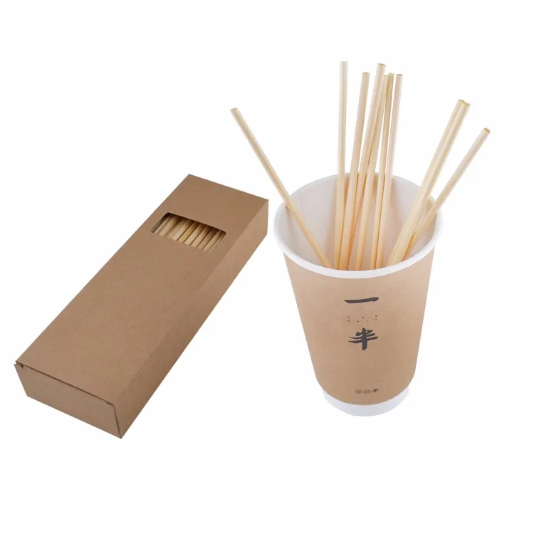 100pcs Kraft Box Packing Wholesale Natural Wheat Straw Eco