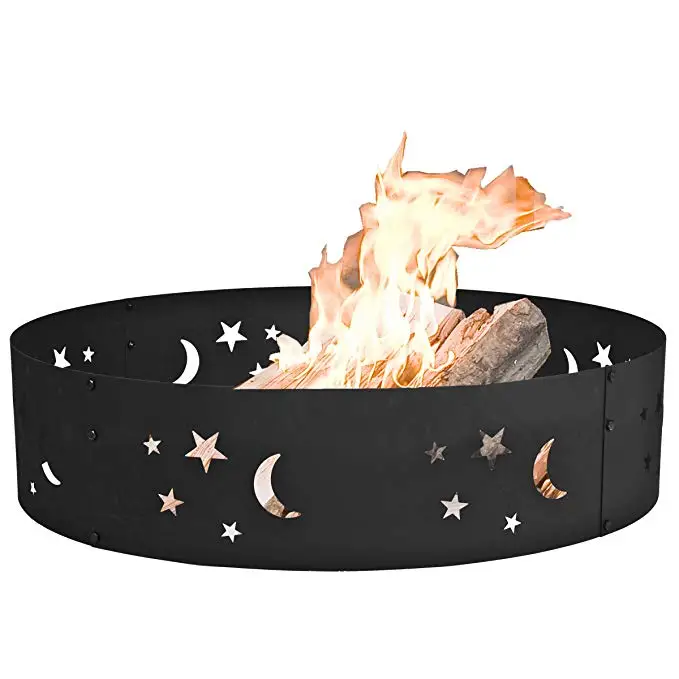 Outdoor Garden Stars And Moon Campfire Ring Large Outdoor Heavy Duty Metal Wood Burning Firepit Fire Ring View Stars And Moon Fire Ring Fire Ring Uniwise Product Details From Hangzhou Uniwise