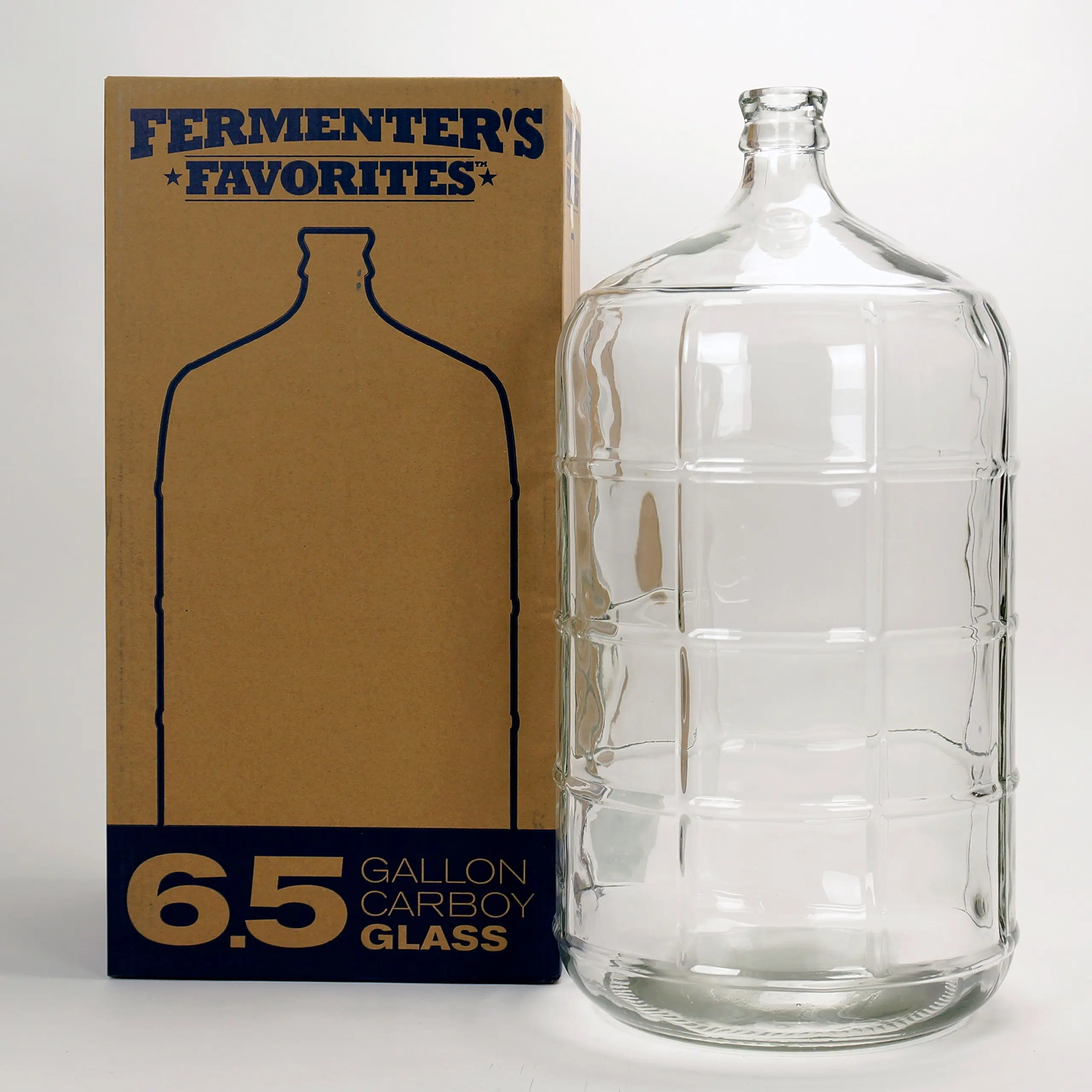 Glass Carboy Fermenter for Home Brewing Beer, Wine Making, and Hard Cider -...