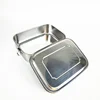 Custom Wholesale Food Grade Rectangular 304 Stainless Steel Tiffin Metal Lunch Box With Handle
