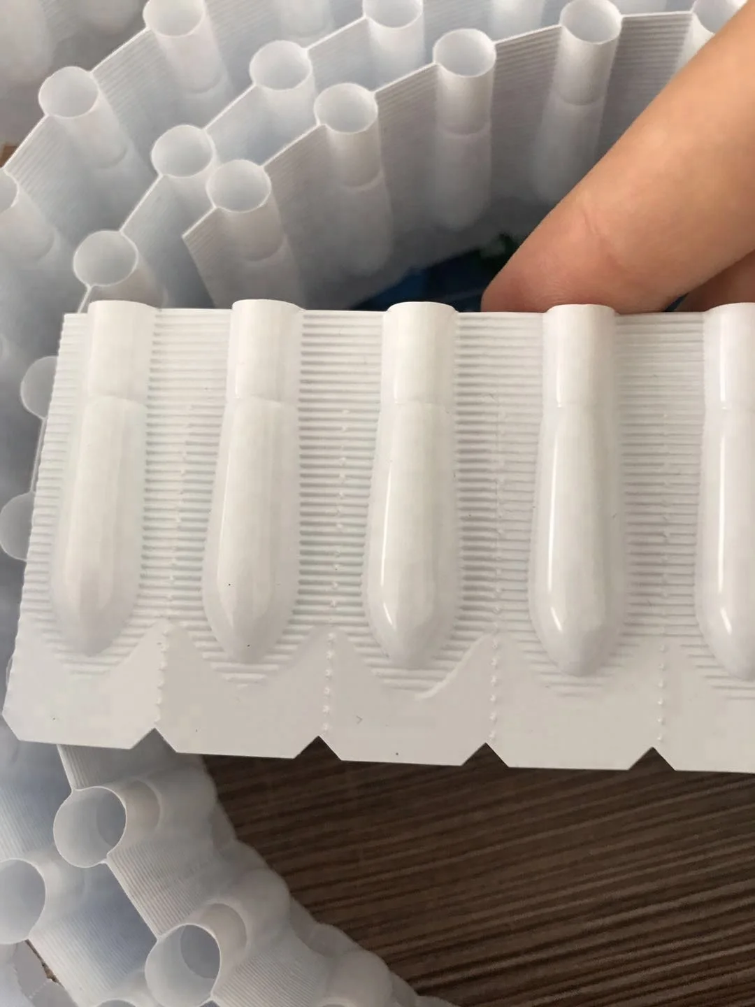 
PVC PE laminated film for suppository shells filling molds packaging 