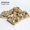 ZONESUN Customize league DIY Logo gift Hot Bee Brass Personalized Mold heating on wood leather