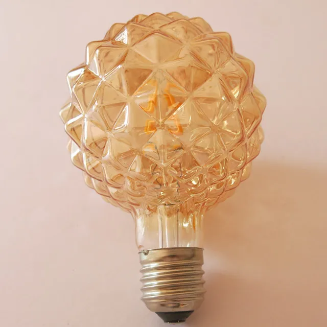 G90 edison classic led light bulb pineapple vintage bulb straight led filament 2w 4w 6w dimmable lamp