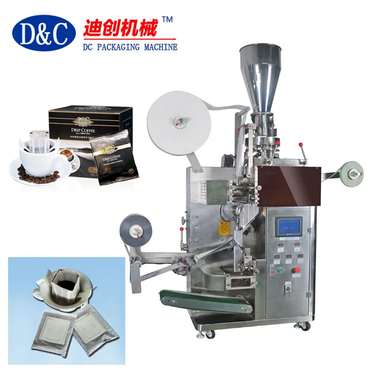 automatic pouch packing machine for drip coffee and tea bag with hanging ear