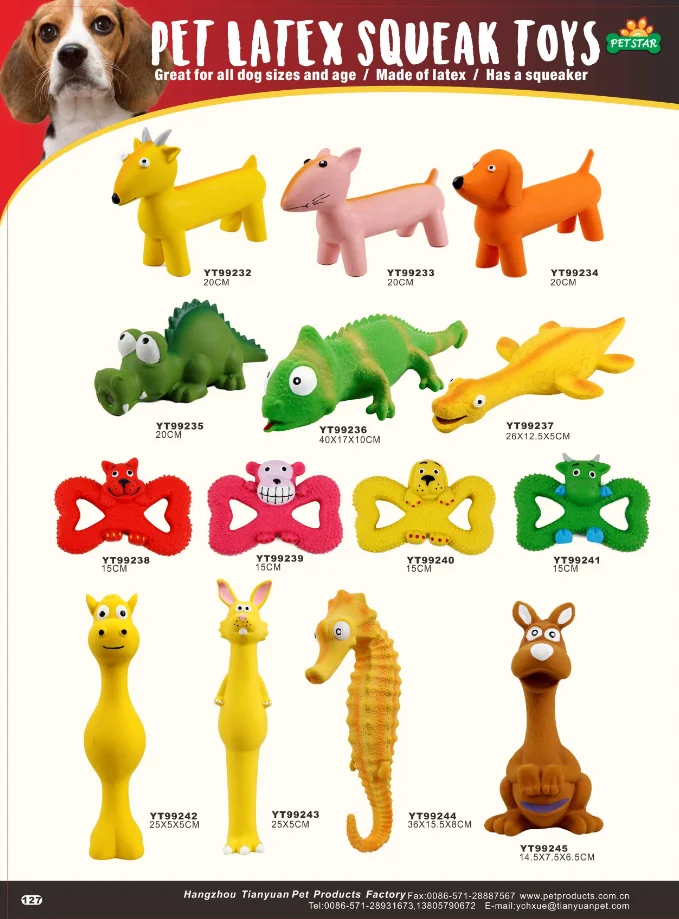 Petstar Squeak Latex Pet Toy Animal Kangaroo Chews Toy For Dog In