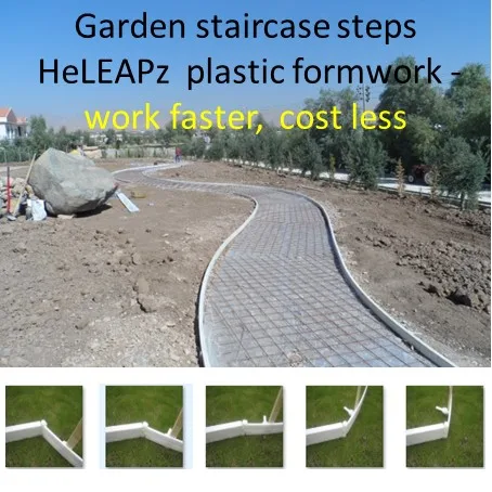 Light weight reusable garden edging plastic walkpath driveway flexible construction buckets