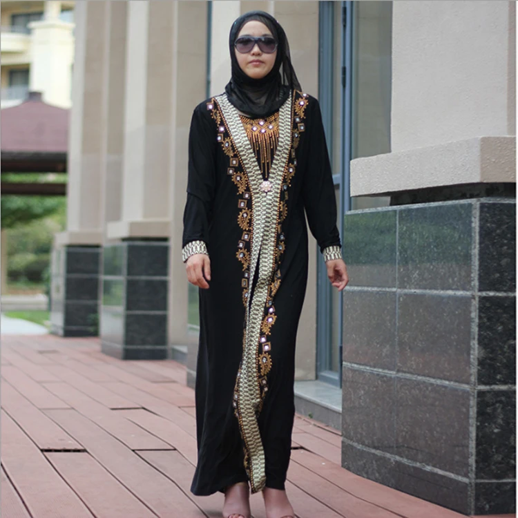 

Cheap Price Wholesale Hot Model Design Muslim Dubai Abayas Collection, 3 colors