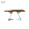 High-end atmosphere modern dining table black oak wood dining table