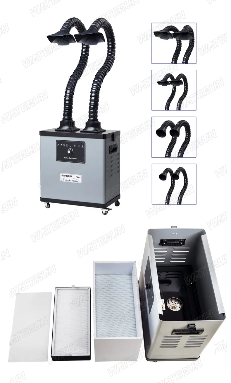 Smoking Absorber Soldering Filter Solder Fume Extractor Fan Double Arm