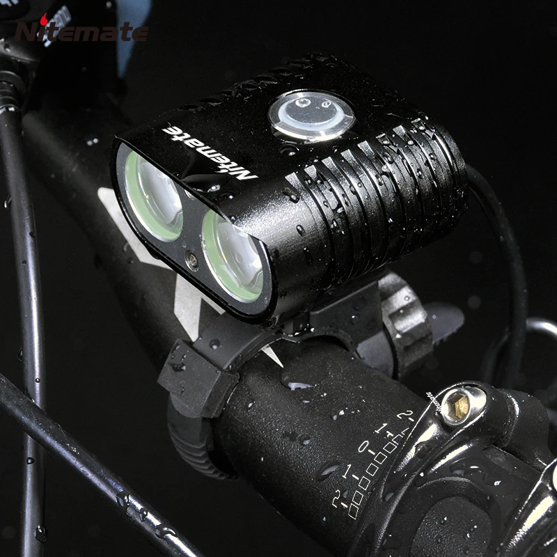 

Newest aluminum alloy high power cycle lamp bike light 2200 lumen bicycle night riding lamp with 18650 battery pack