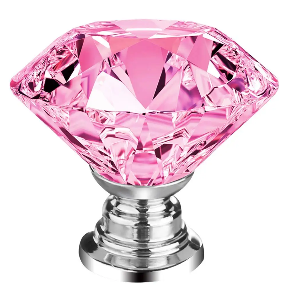 4 Pink Glass Cabinet Knobs Antique Reproduction Pulls Kitchen Drawer Handles T40