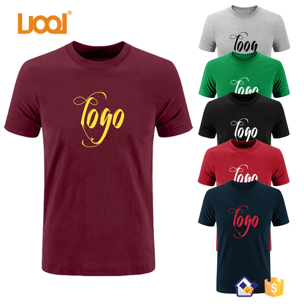 OEM High Quality T Shirt Custom Logo Combed Cotton 180gsm Screen Printing Men's T Shirt