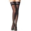 Latest design young ladies sexy black lace stocking body stocking fabric