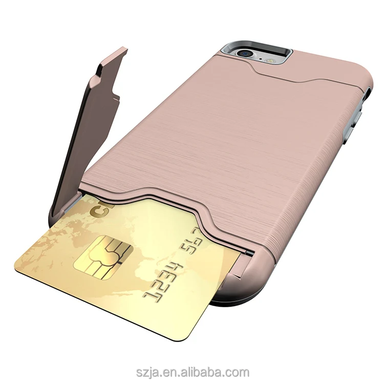 

Top Selling Products In Alibaba kickstand card slot cell phone case Back Cover For iphone 7 plus, Various colors available